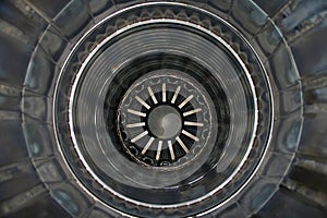 Inside a jet engine