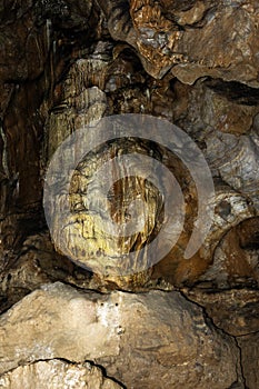 Inside Kents Cavern prehistoric cave