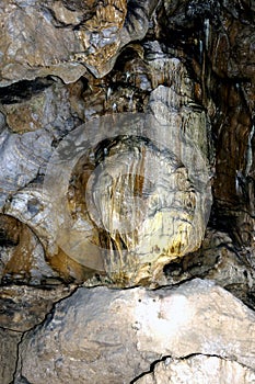 Inside Kents Cavern prehistoric cave