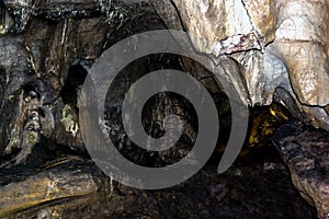 Inside Kents Cavern prehistoric cave