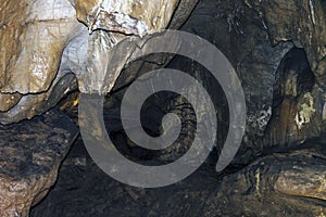 Inside Kents Cavern prehistoric cave