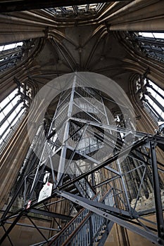 Inside the koelner dom tower in germany