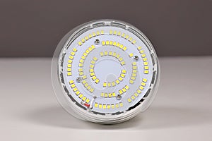 Inside of LED lamp with many small light emitting diodes