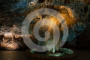 Inside Lipa Cave near Cetinje in Montenegro