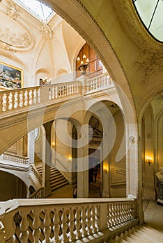 Inside of the Louvre Museum