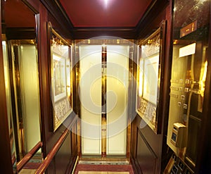 Inside luxury elevator