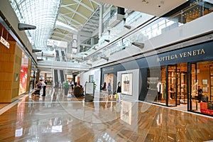 Shopping Mall `The Shoppes` in Marina Bay Sands Complex, Singapore