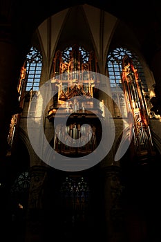 Inside of Lyon`s cathedral