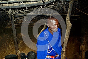 Inside a Maasai hut, Kenya