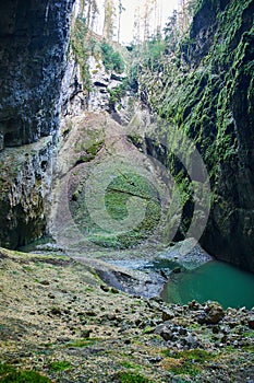 Inside Macocha abyss