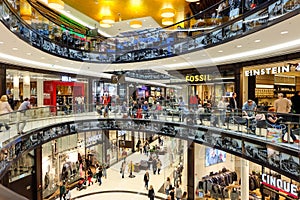 Inside of Mall of Berlin at Leipziger Platz
