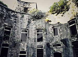 Inside Mamula fortress