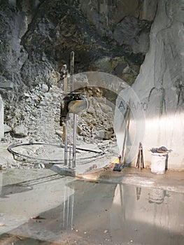 inside marble quarry in carrara