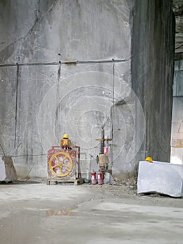 inside marble quarry in carrara