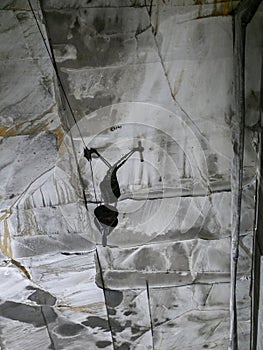 inside marble quarry in carrara