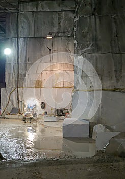 inside marble quarry in carrara