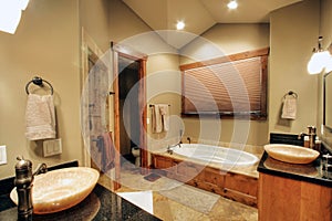 Inside master bathroom