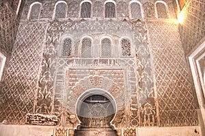 Inside the medersa Ben Youssef in Marrakesh, Morocco