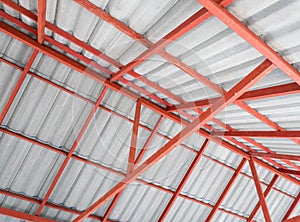 Inside of the Metal roof structure.