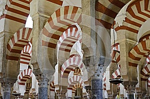 Inside the Mezquita of Cordoba, Spain photo