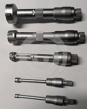 Inside micrometers with white background