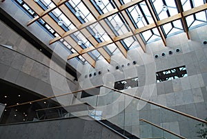 Inside modern building