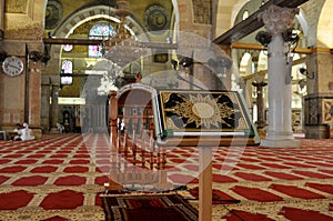 Inside the Mosque of Al Aqsa, Jerusalem