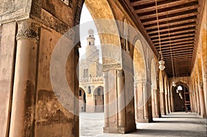 Inside the mosque of Ibn Tulun photo