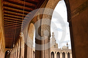 Inside the mosque of Ibn Tulun photo