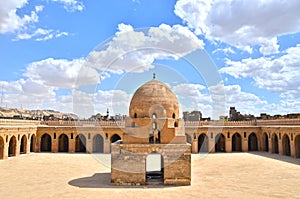 Inside the mosque of Ibn Tulun