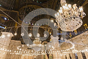 Inside of the mosque of Muhammad Ali, Saladin Citadel of Cairo