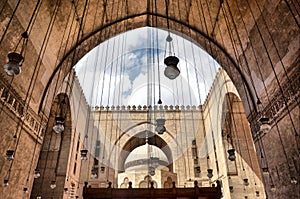Inside the Mosque of Sultan Hasan