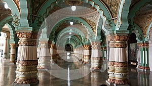 Inside the Mysore palace