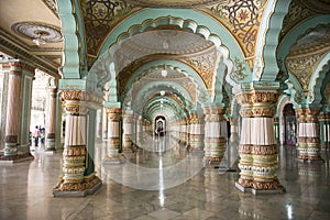 Inside the Mysore Royal Palace, India photo