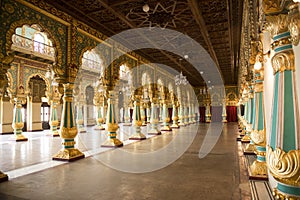 Inside the Mysore Royal Palace, India photo