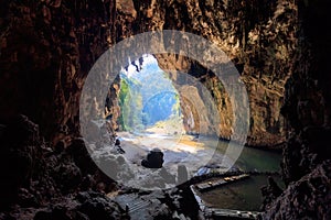 Inside the Nam tod cave in Thailand
