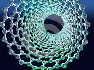 Inside nanotube, computer artwork