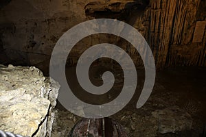 Inside Neptunes Cave in Sardinia, Italy photo