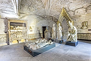 Inside the north Sacristy of the popes palace in Avignon, France