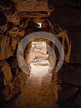Inside of nuragic complex of Palmavera