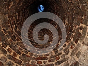 Inside old chimney