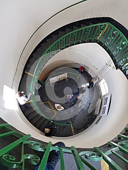 Inside the old dongeness  lighthouse in east sussex