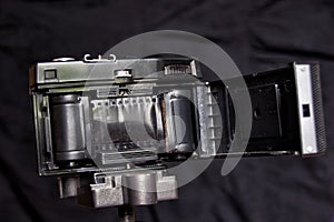 Inside of old film camera, made in USSR