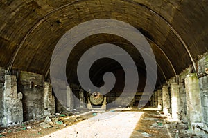 inside of an old hungar