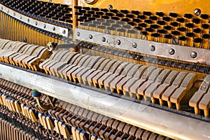 Inside of the old piano