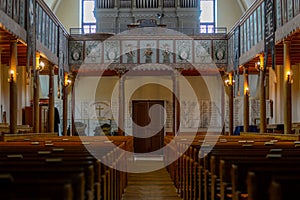 Inside old protestant lutheran church