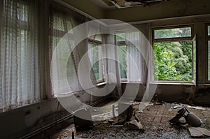 Ruined hotel in Germany photo