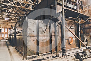Inside the old steam generated power plant in the Kennecott Mine