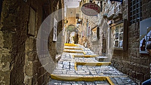 Inside the old town in Jaffa, Israel