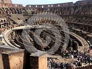 Inside of Ð¡olosseum in Rome Italy